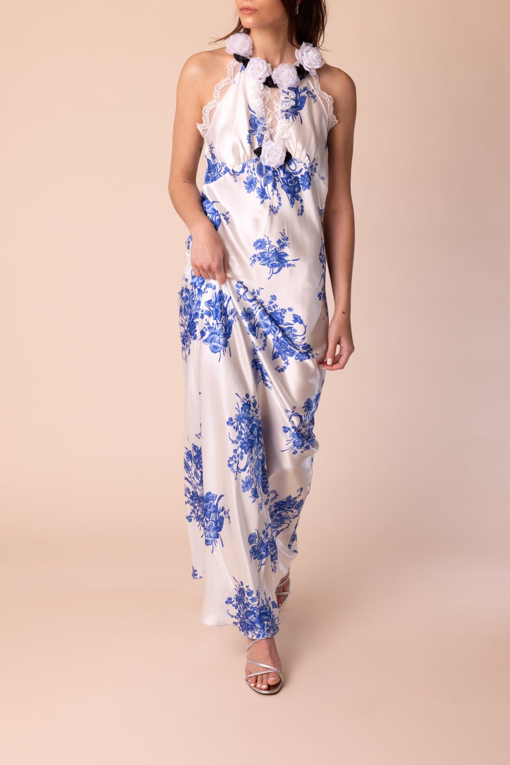 RODARTE-Floral Applique Maxi Dress-