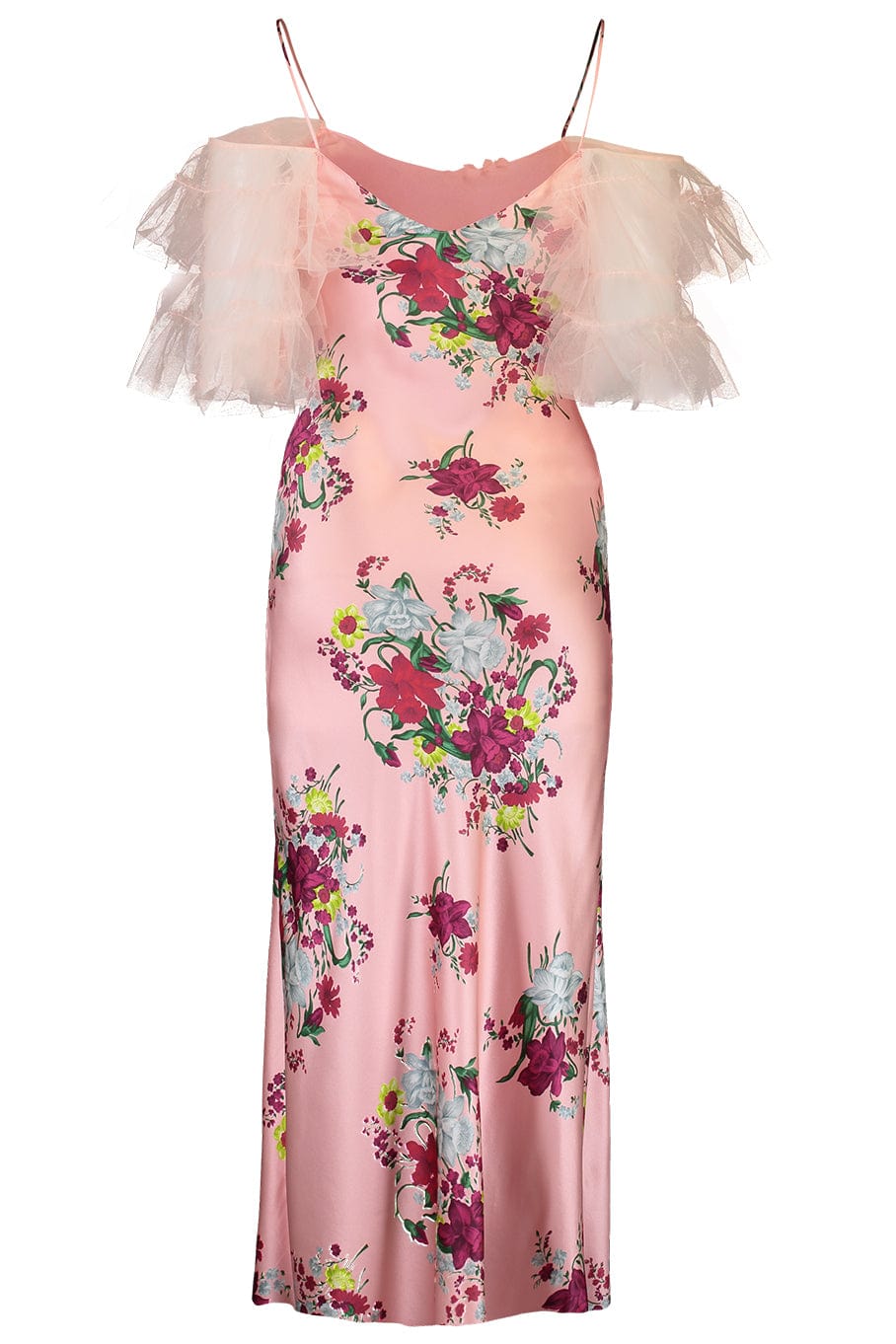 RODARTE-Floral Printed Tulle Dress-