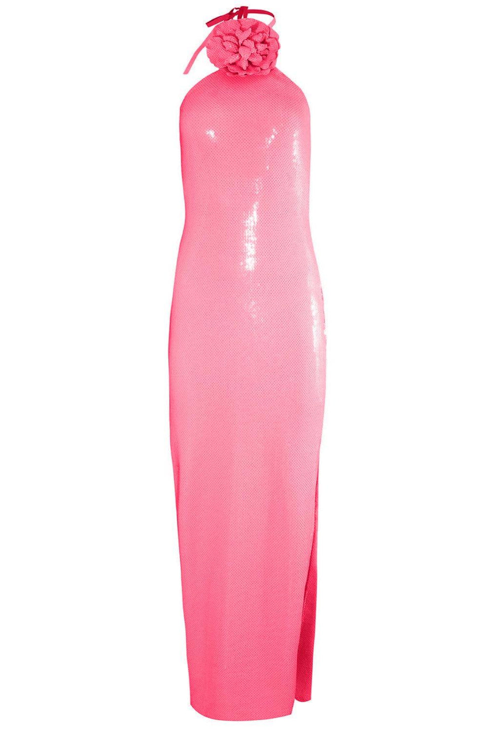 RODARTE: Flower Detail Sequin Halter Gown RODARTE: Flower Detail Sequin Halter Gown