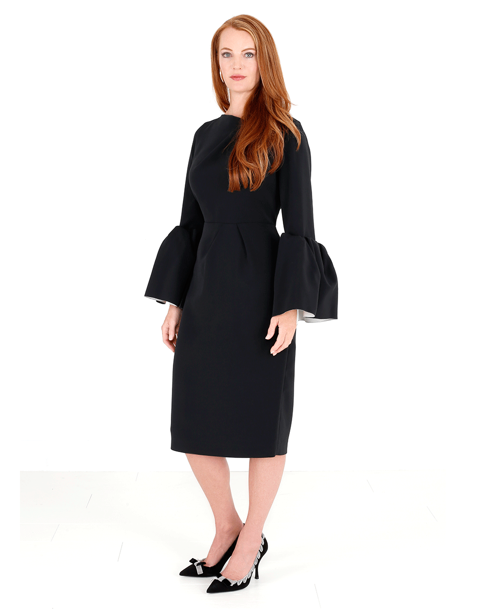 roksanda black dress Roksanda Black Crepe Margarida Midi Dress M