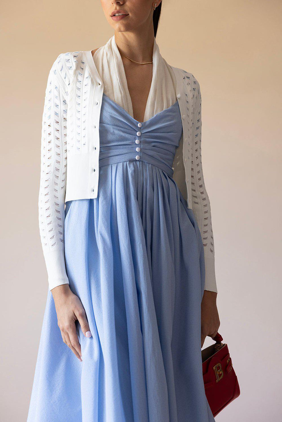All Tucked In Halter Dress