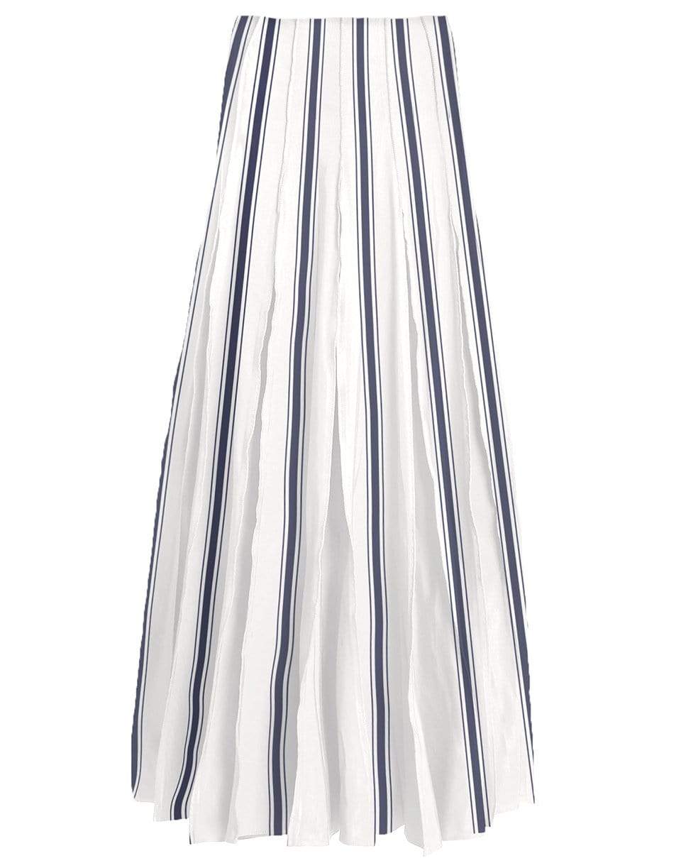 ROSIE ASSOULIN-Navy and White Million Pleats Skirt-