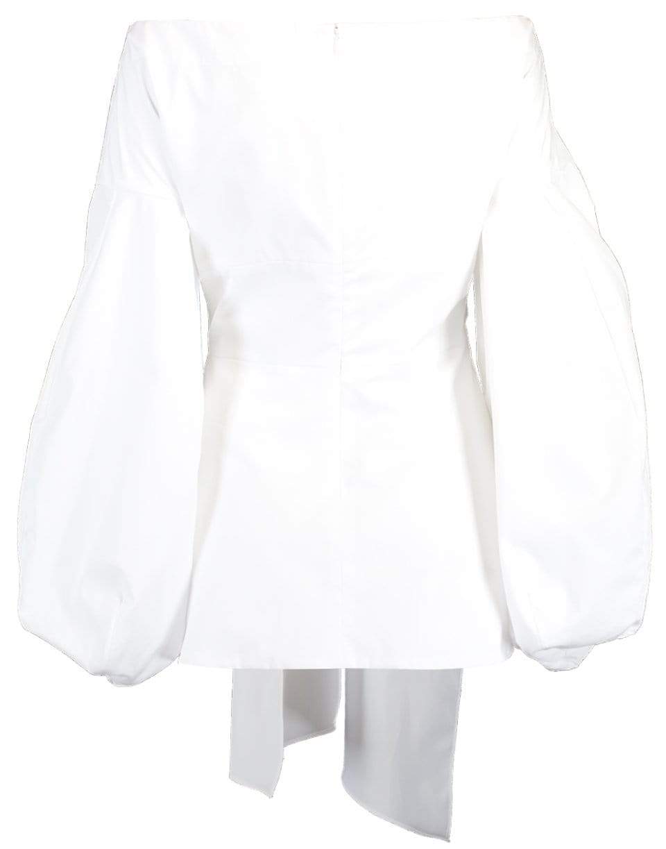 ROSIE ASSOULIN-Fig Cutout Puff-Sleeve Cotton Top-
