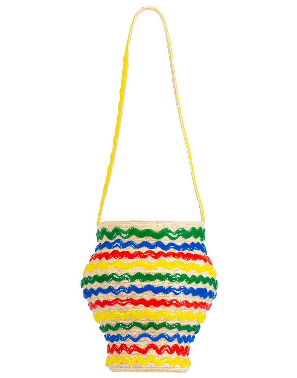 ROSIE ASSOULIN-Rainbow Squiggle Pesce Jug Bag-MULTI