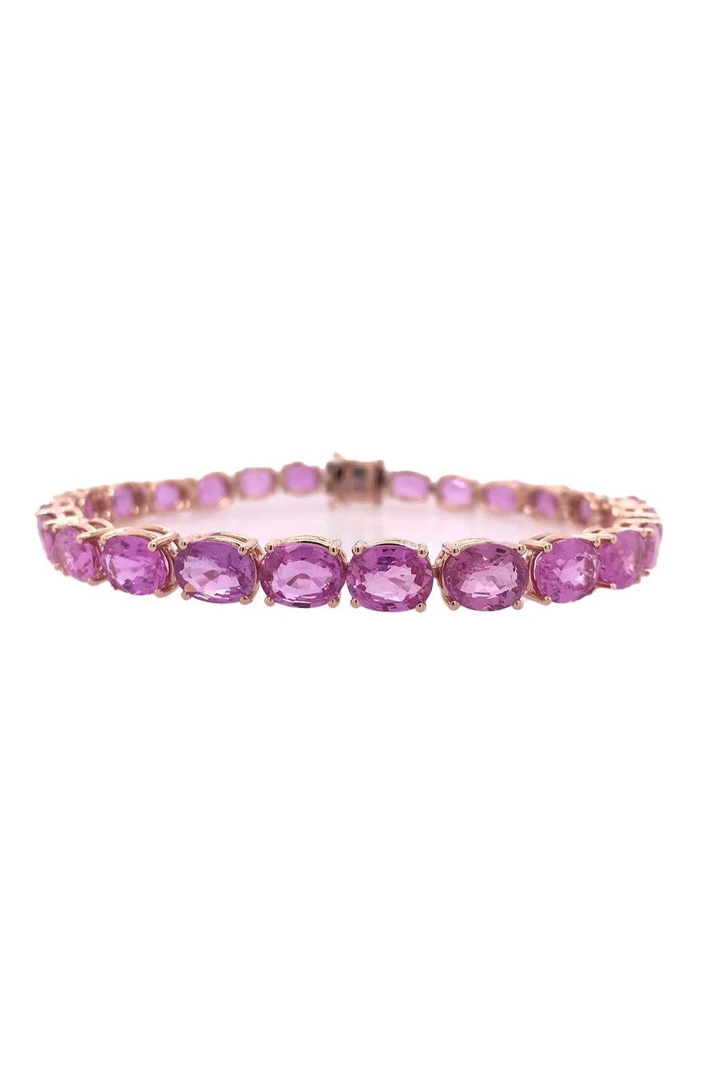 Pink Sapphire Rosee Tennis Bracelet-ROSE GOLD-7-JEWELRYFINE JEWELBRACELET O-RUCHI NEW YORK