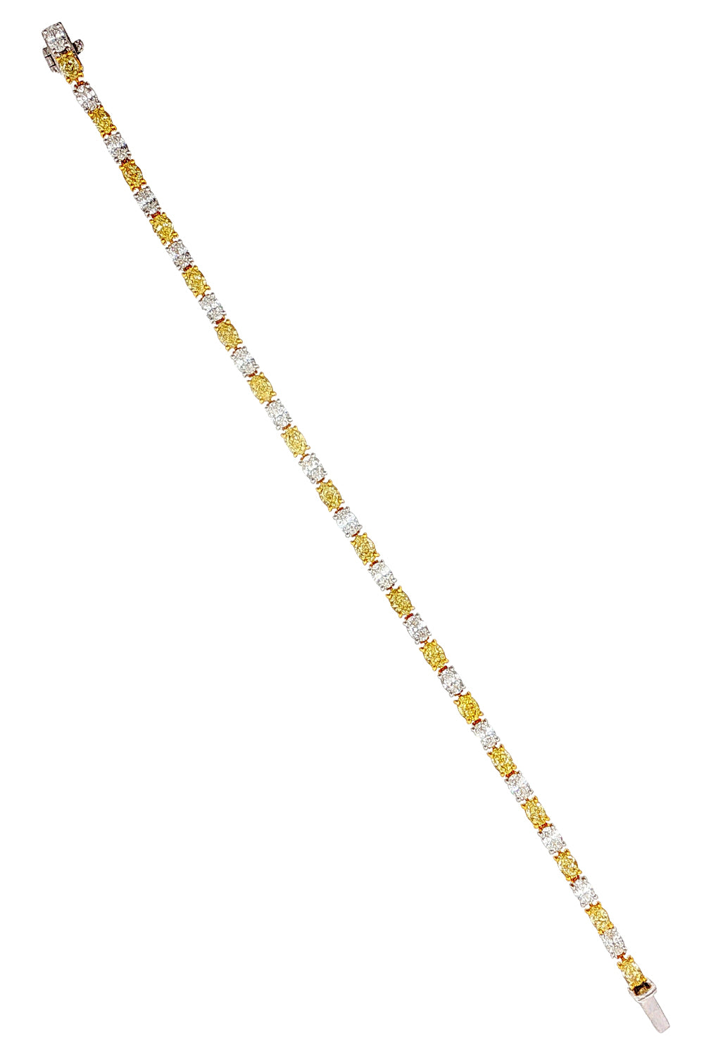 Yellow Diamond Oval Liora Bracelet-YELLOW GOLD-7-JEWELRYFINE JEWELBRACELET O-RUCHI NEW YORK