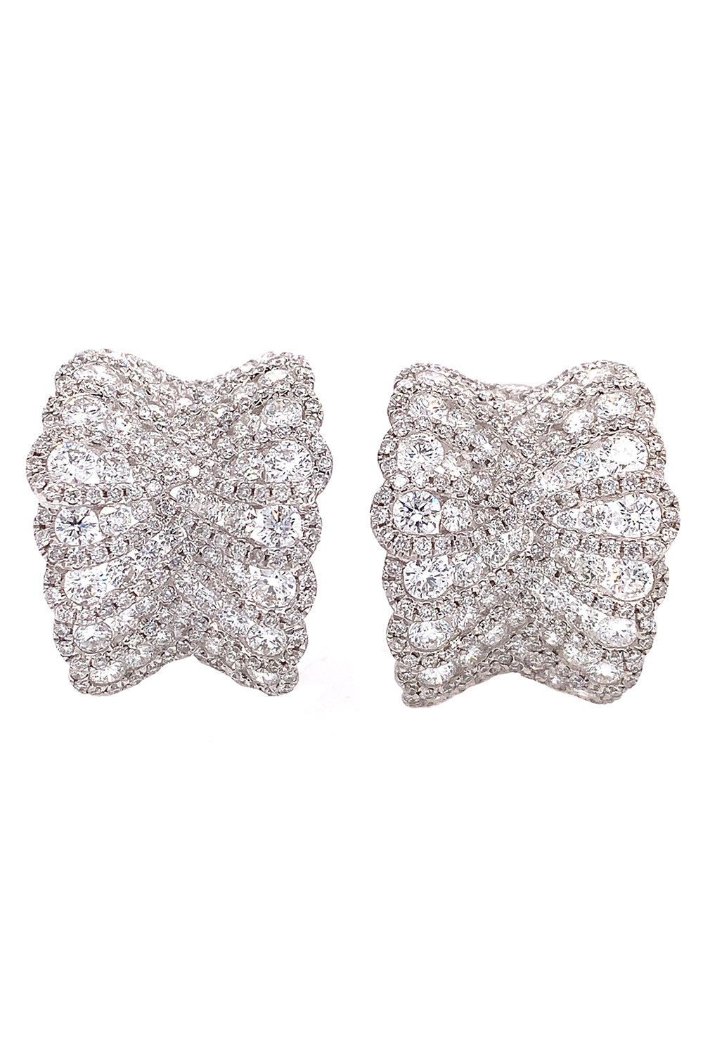Diamond Vittoria Earrings-WHITE GOLD-JEWELRYFINE JEWELEARRING-RUCHI NEW YORK
