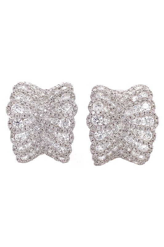 Diamond Vittoria Earrings-WHITE GOLD-JEWELRYFINE JEWELEARRING-RUCHI NEW YORK