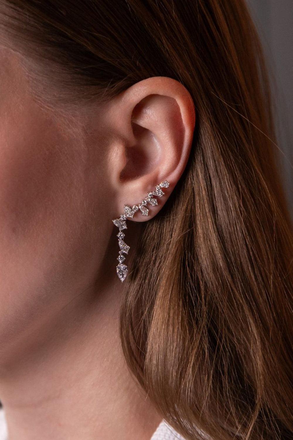 Kite Prana Diamond Earrings-WHITE GOLD-JEWELRYFINE JEWELEARRING-RUCHI NEW YORK