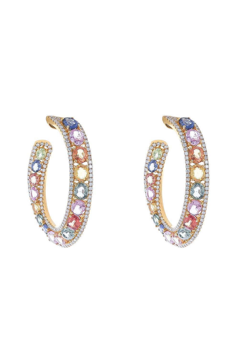 RUCHI NEW YORK-Desert Blooms Meridian Cresent Earrings-YELLOW GOLD