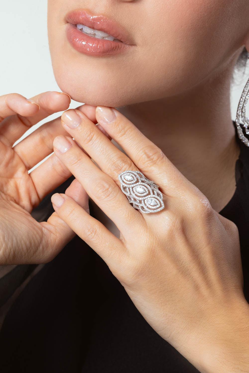 RUCHI NEW YORK-Infiniti Marquise Diamond Ring-WHITE GOLD