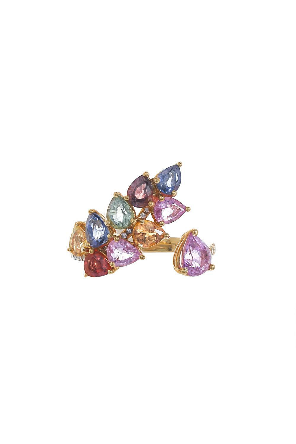 Desert Blooms Rainbow Ring-YELLOW GOLD-6.5-JEWELRYFINE JEWELRING-RUCHI NEW YORK