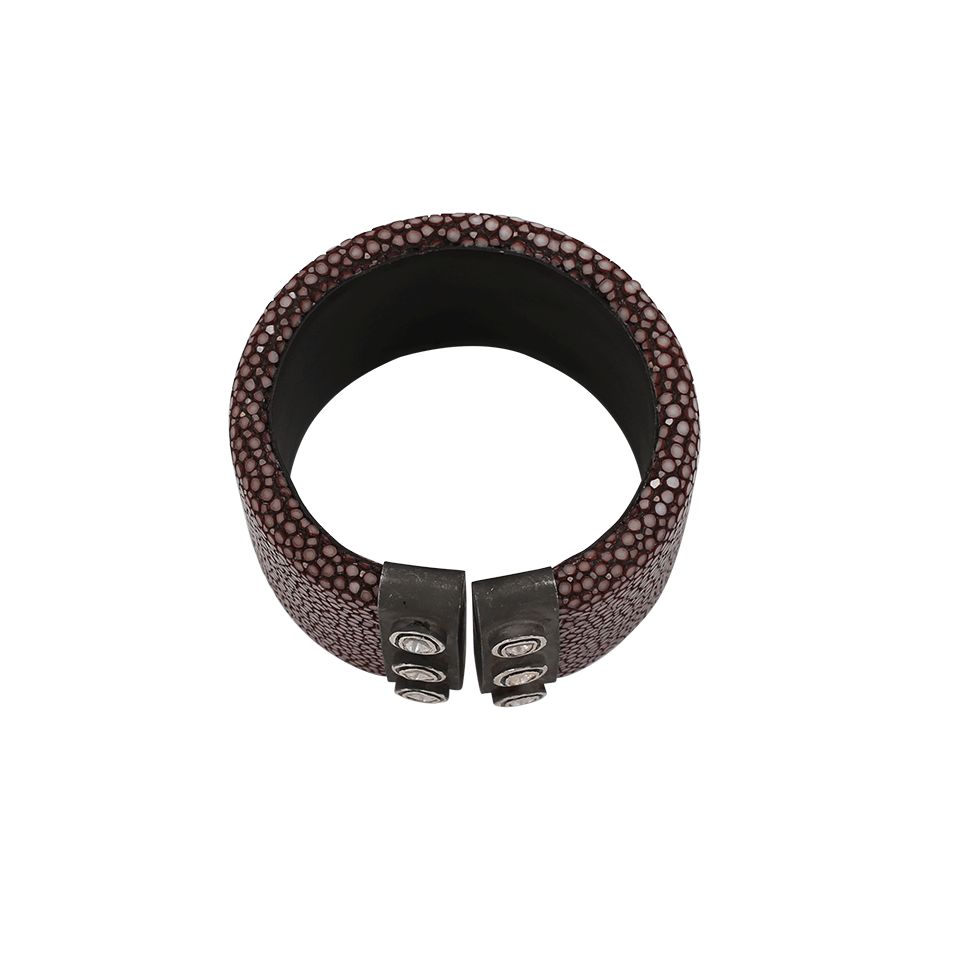 S. CARTER DESIGNS-Chocolate Sting Ray Cuff-SILVER