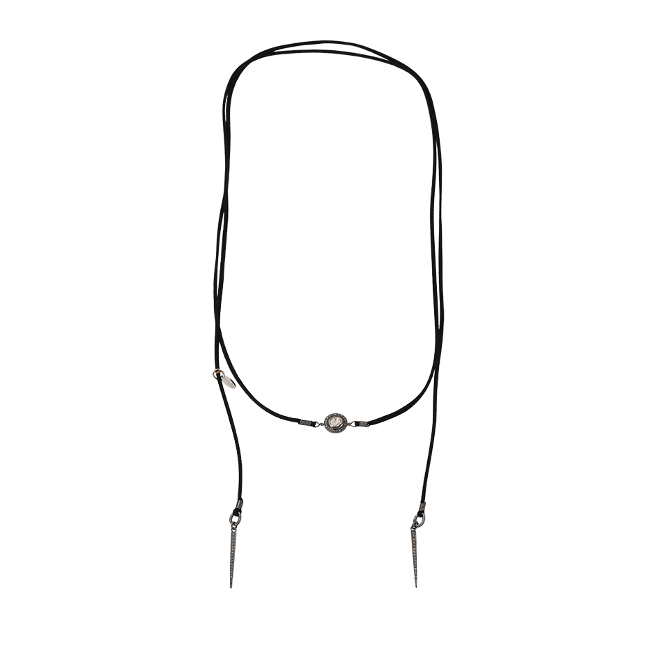 S. CARTER DESIGNS-Multi-Way Leather Wrap Necklace-SILVER