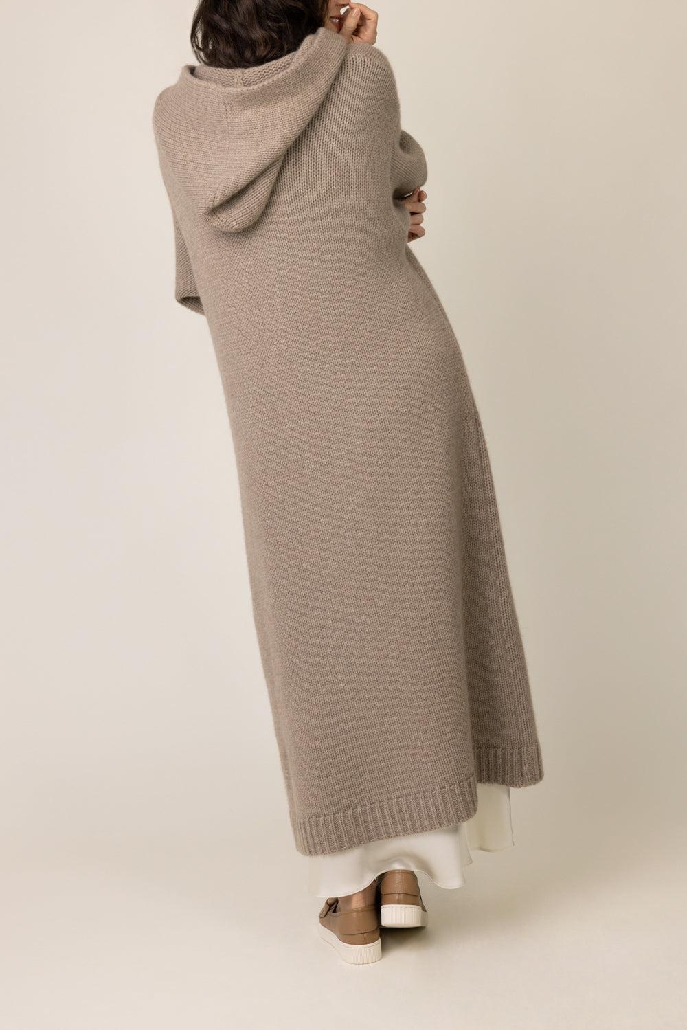 MCKINLEY HOODED DUSTER-ECO GRVL-XS-CLOTHINGTOPCARDIGAN-SABLYN