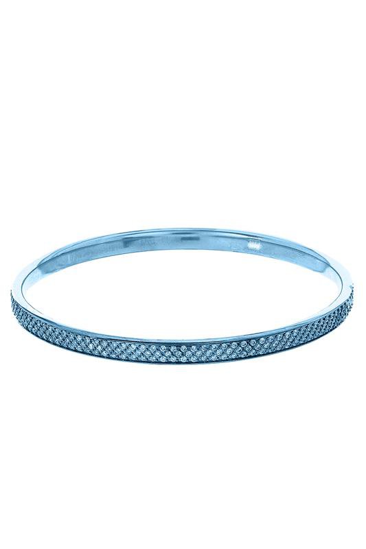 Swiss Blue Topaz & White Lab-Created Sapphire Open Bangle Bracelet Sterling  Silver | Kay