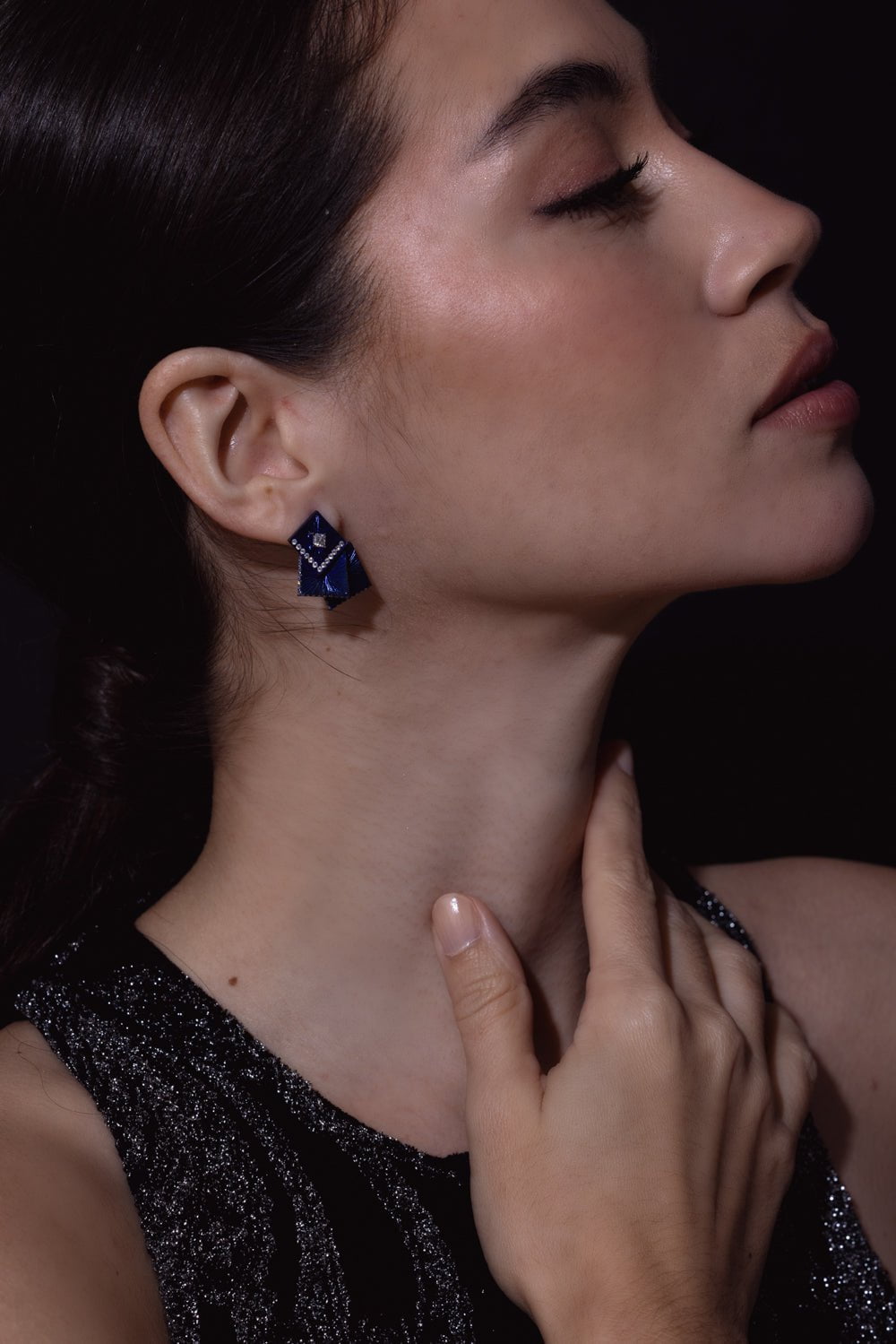Blue Multi Square Earrings JEWELRYFINE JEWELEARRING SABOO FINE JEWELS   