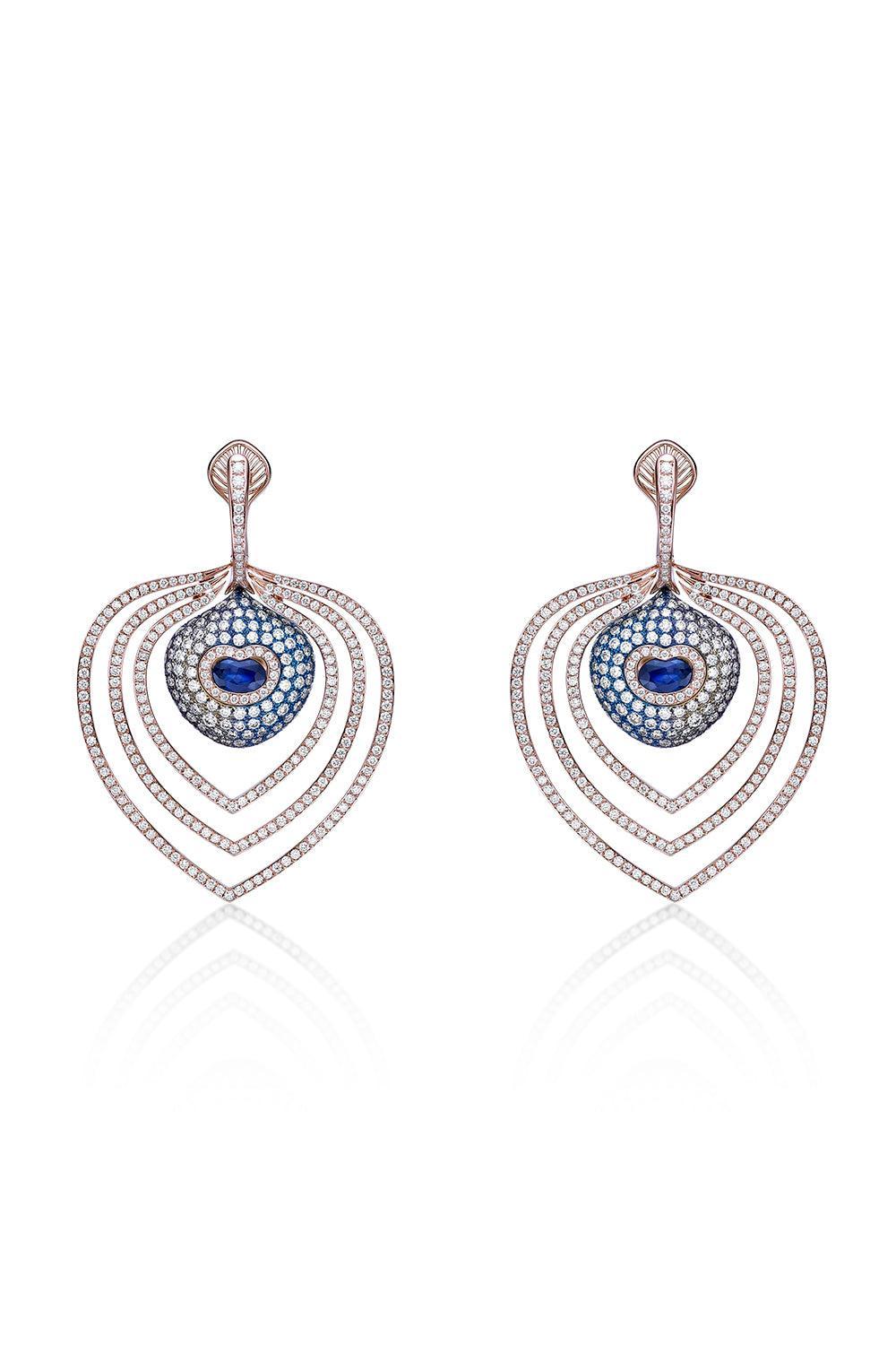 Sapphire Titanium Earrings-TITANIUM-JEWELRYFINE JEWELEARRING-SABOO FINE JEWELS