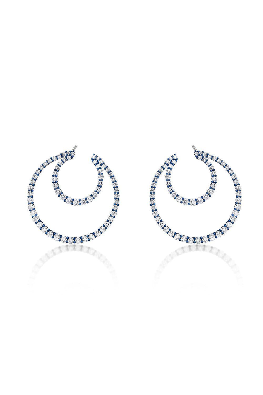 White Diamond Titanium Earrings-TITANIUM-JEWELRYFINE JEWELEARRING-SABOO FINE JEWELS