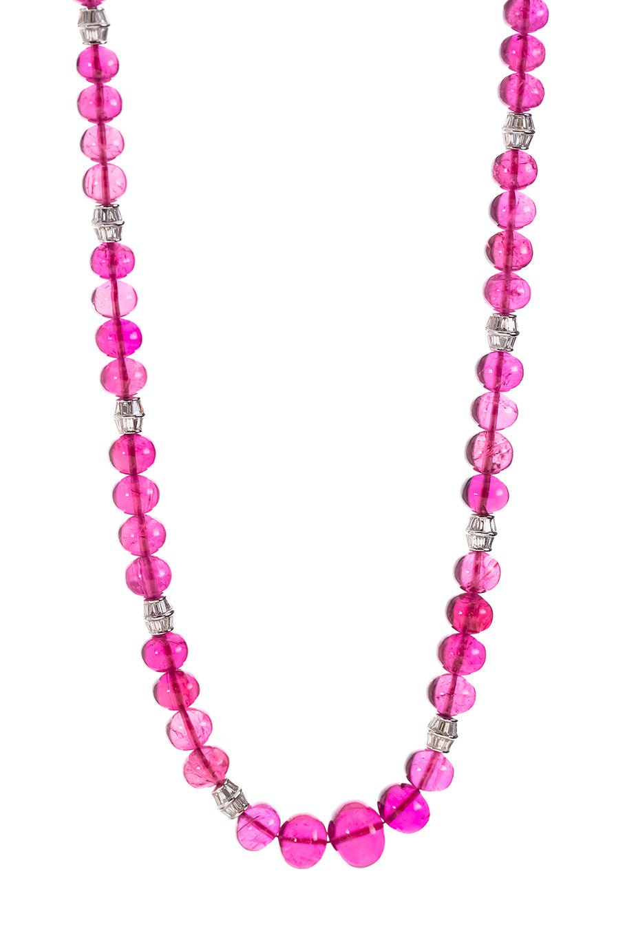 SABOO FINE JEWELS-Royale Beaded Necklace-WHITE GOLD