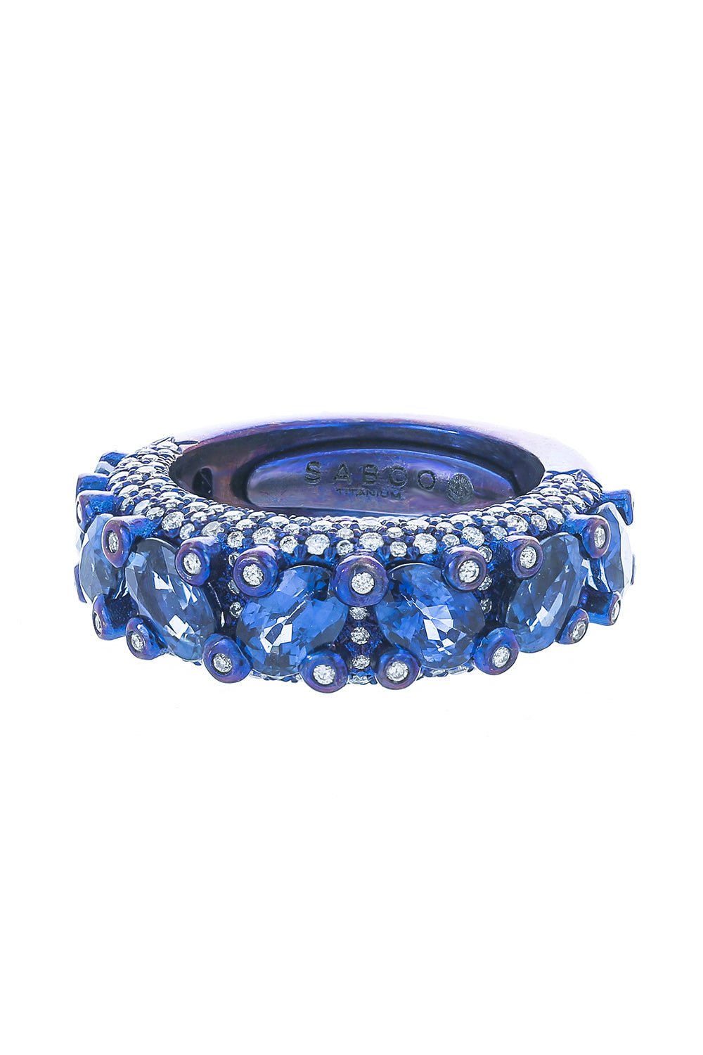 SABOO FINE JEWELS-Blue Sapphire Ring-TITANIUM