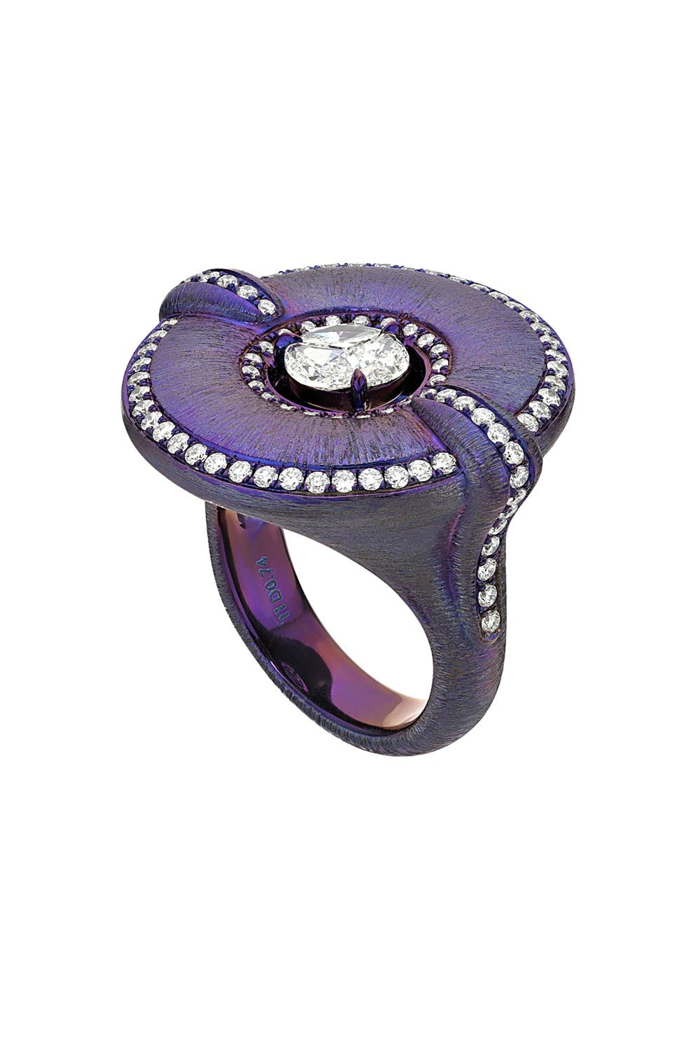 SABOO FINE JEWELS-Purple Diamond Ring-TITANIUM