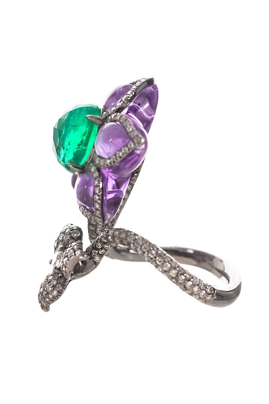 SABOO FINE JEWELS-Flower Ring-WHITE GOLD