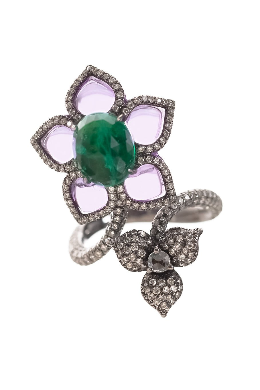 SABOO FINE JEWELS-Flower Ring-WHITE GOLD