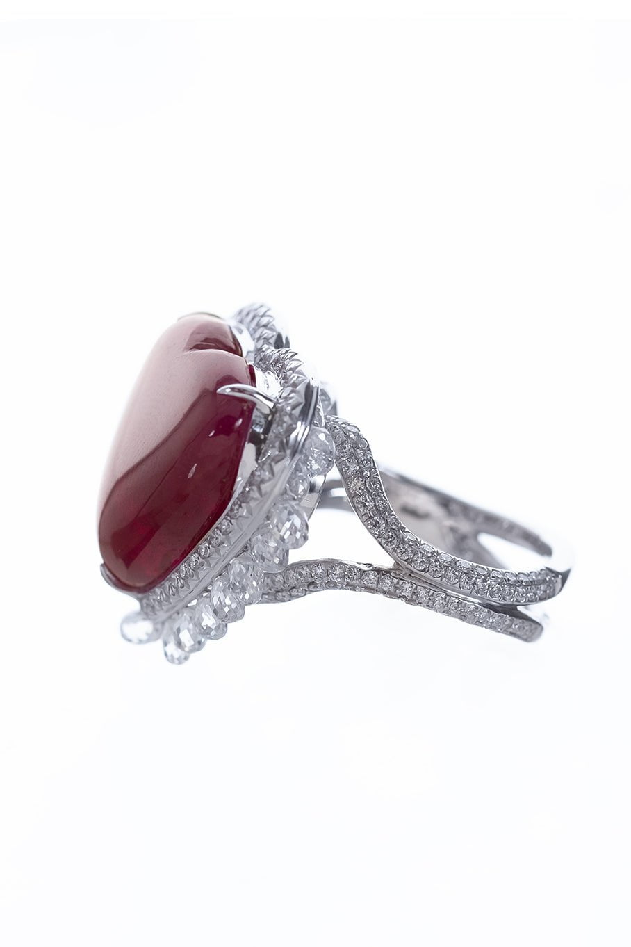 SABOO FINE JEWELS-Heart Royale Ring-WHITE GOLD