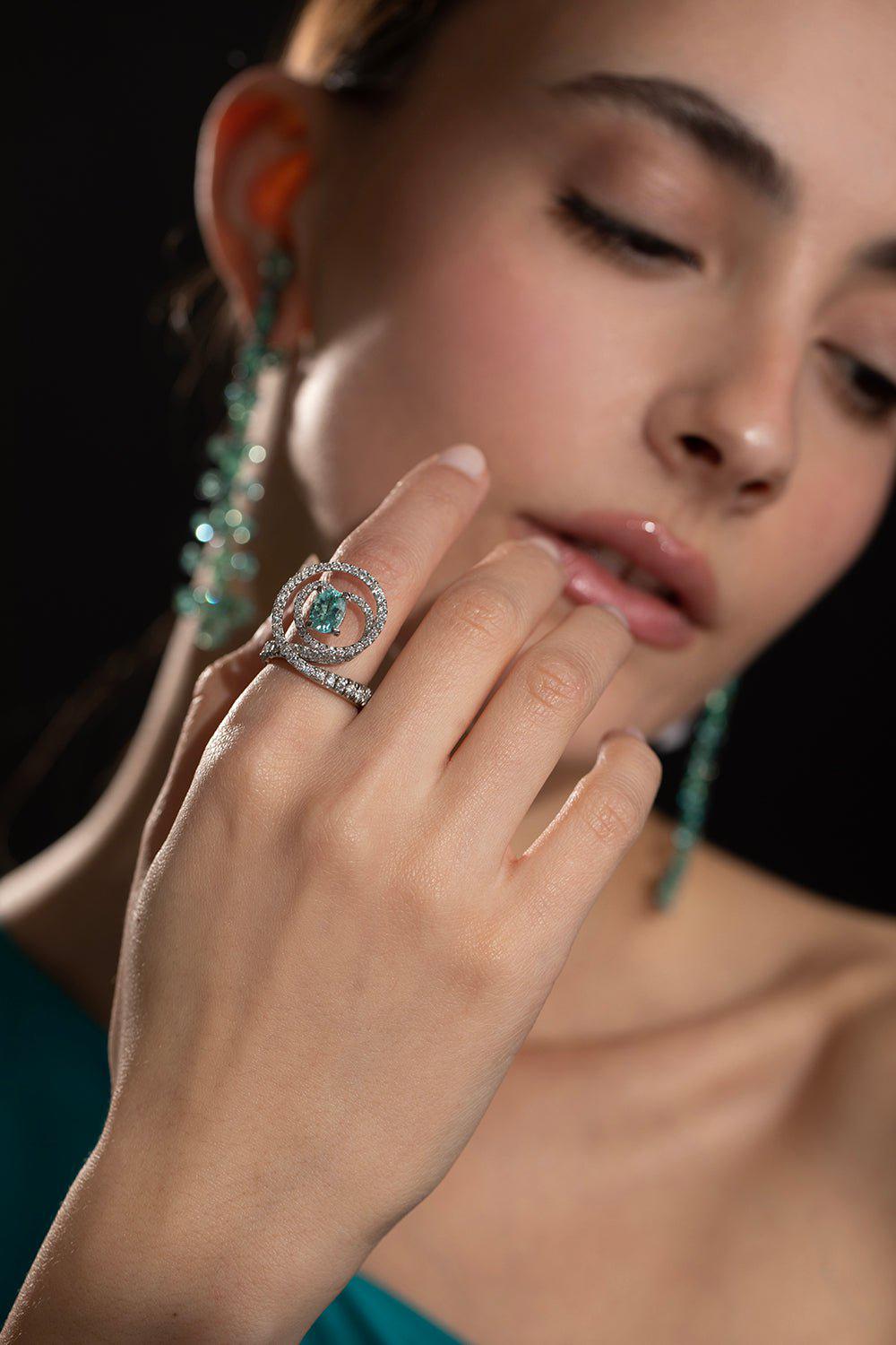 SABOO FINE JEWELS-Paraiba Royale Ring-WHITE GOLD
