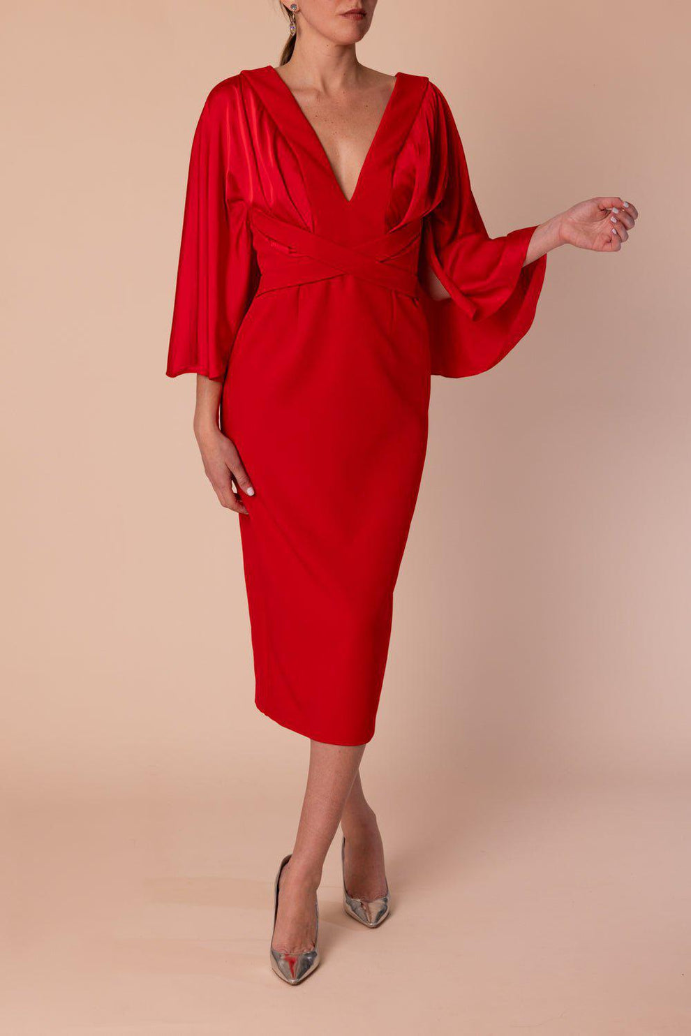 safiyaa dress red Dara Scarlet Red Long Dress FR44 - US12