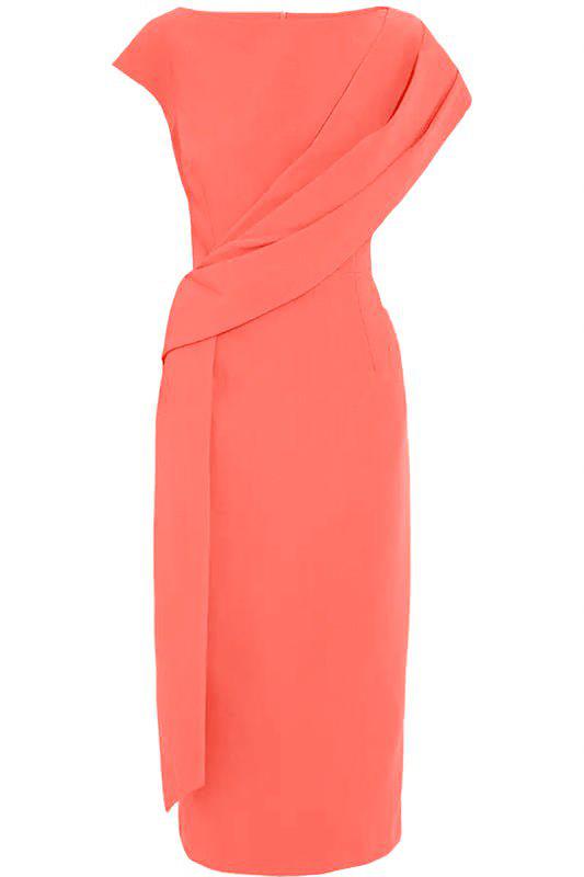 SAFIYAA-Regina Midi Dress - Papaya-