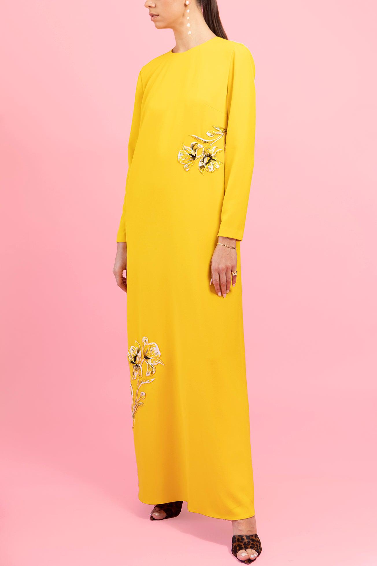 SAFIYAA-Naima Dress-CANARY