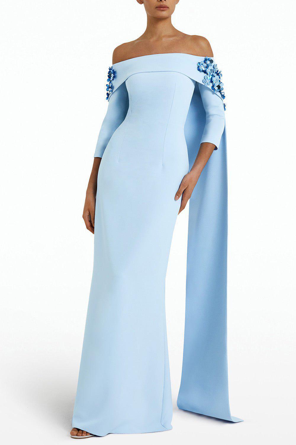 SAFIYAA-Soshin Dress - Pale Blue-