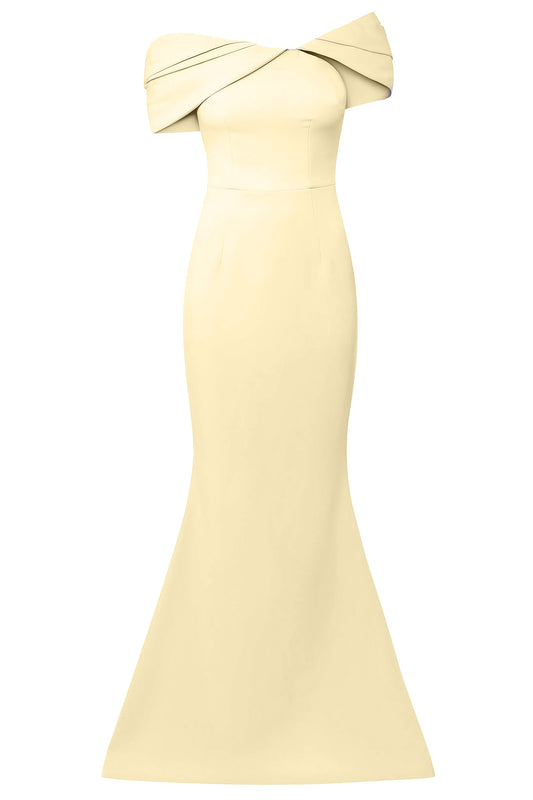 Rossa Long Dress - Pale Yellow-YELLOW-4-CLOTHINGDRESSGOWN-SAFIYAA