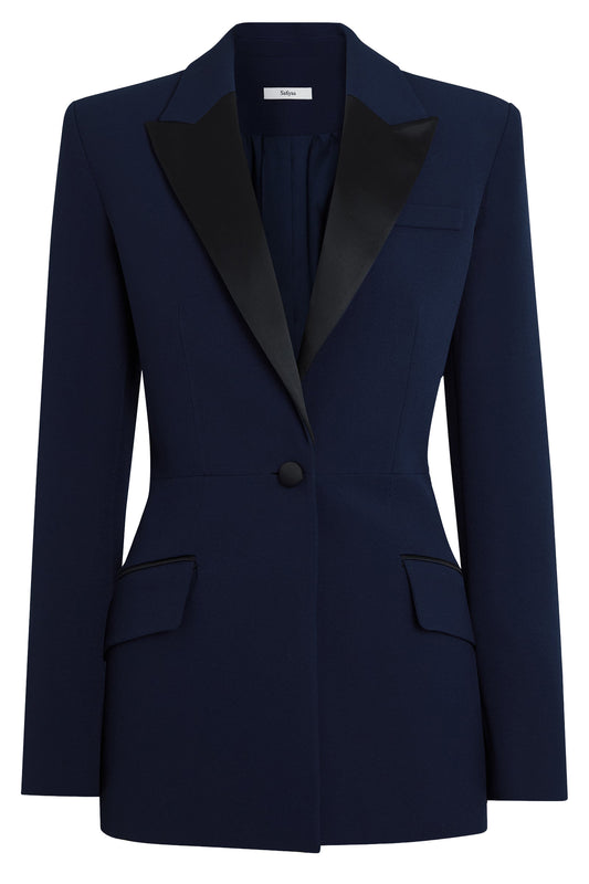 Arlene Tuxedo Jacket-BLUE-4-CLOTHINGJACKETBLAZERS-SAFIYAA
