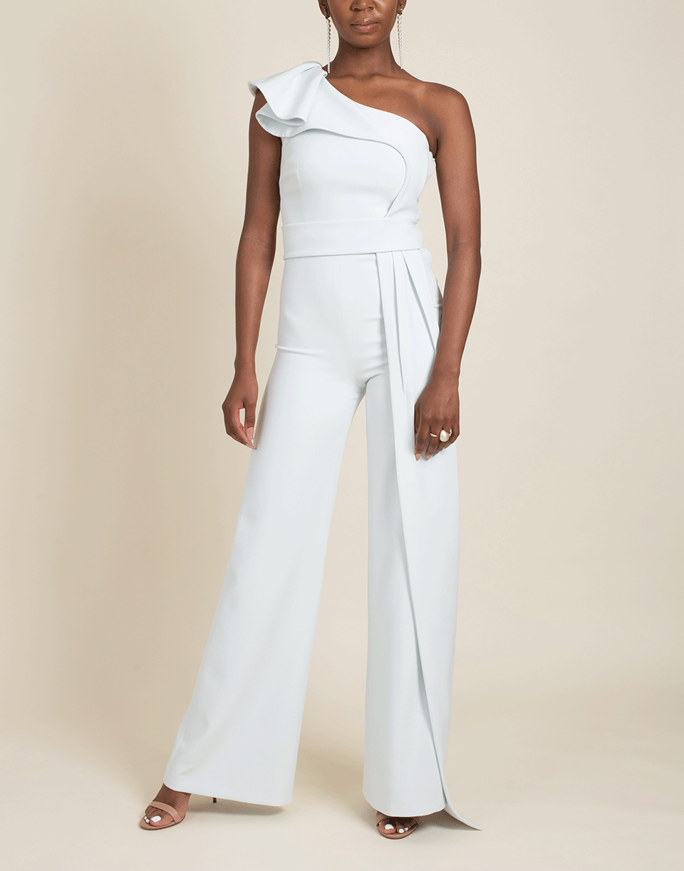 SAFIYAA-Ruffle Sleeve Jumpsuit-GLACIER