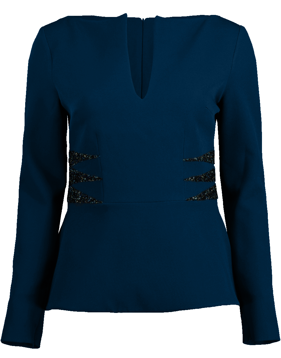 SAFIYAA-Lennon Split Neck Top-