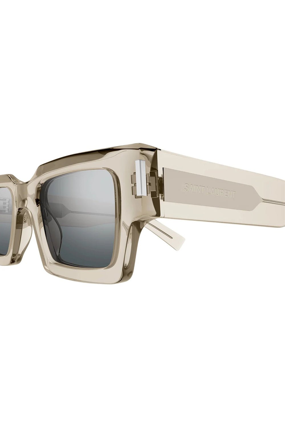 SAINT LAURENT-Rectangular Sunglasses - Beige-BI/BI/SL
