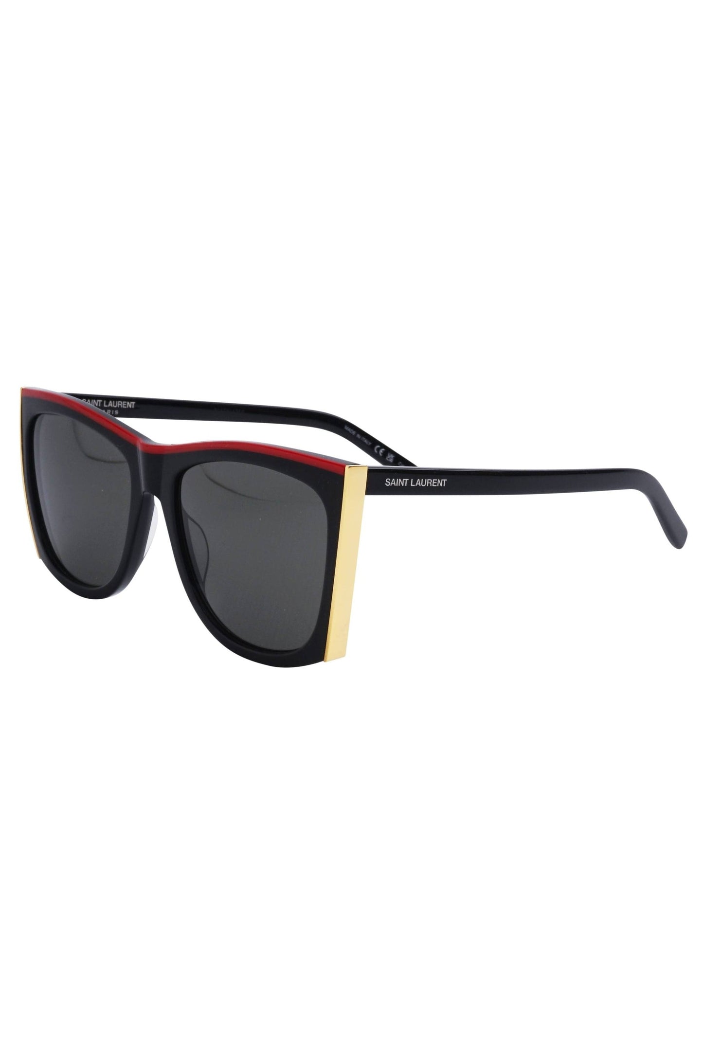 SAINT LAURENT-Cat Eye Tinted Sunglasses-BK/BK/GY