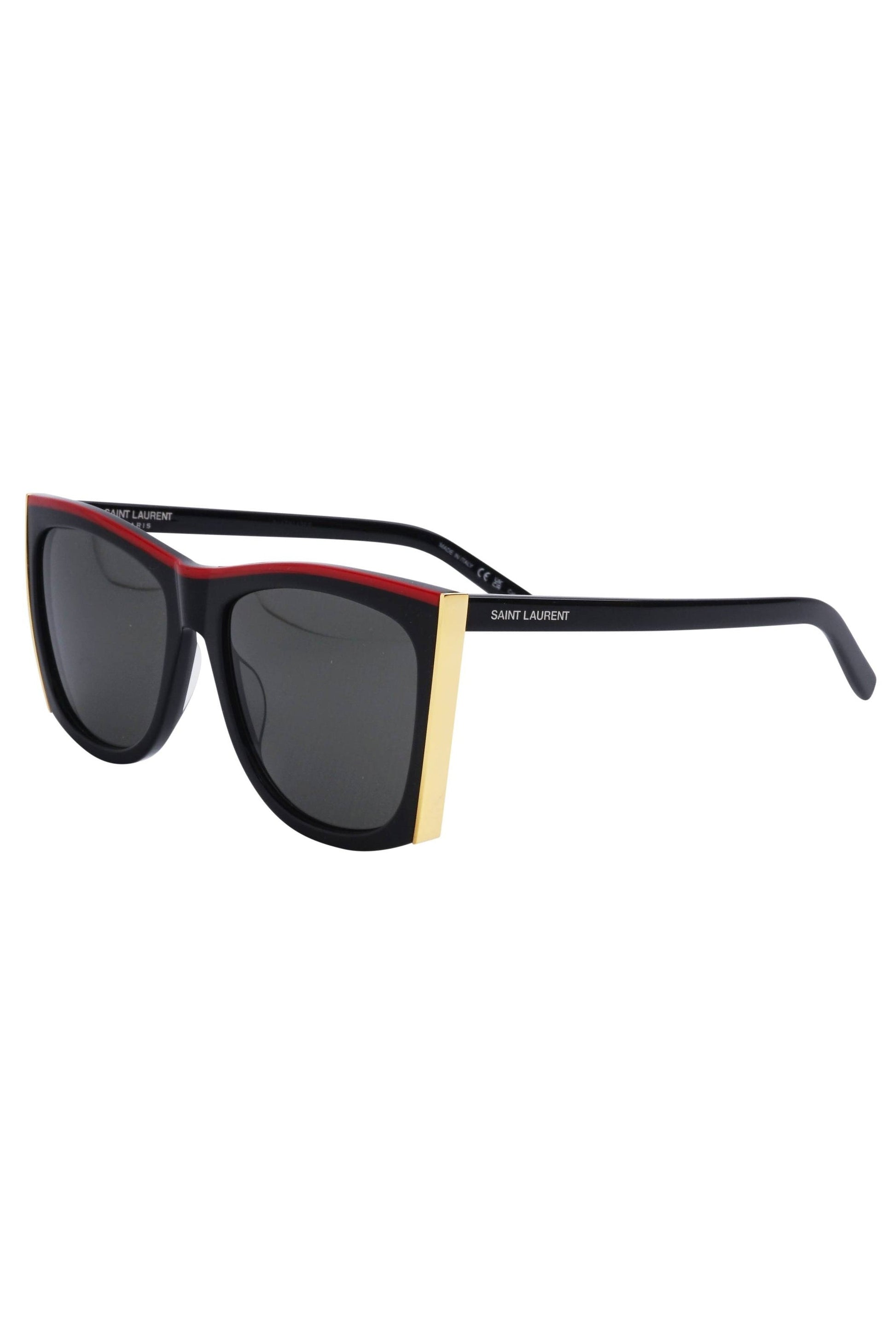 SAINT LAURENT-Cat Eye Tinted Sunglasses-BK/BK/GY