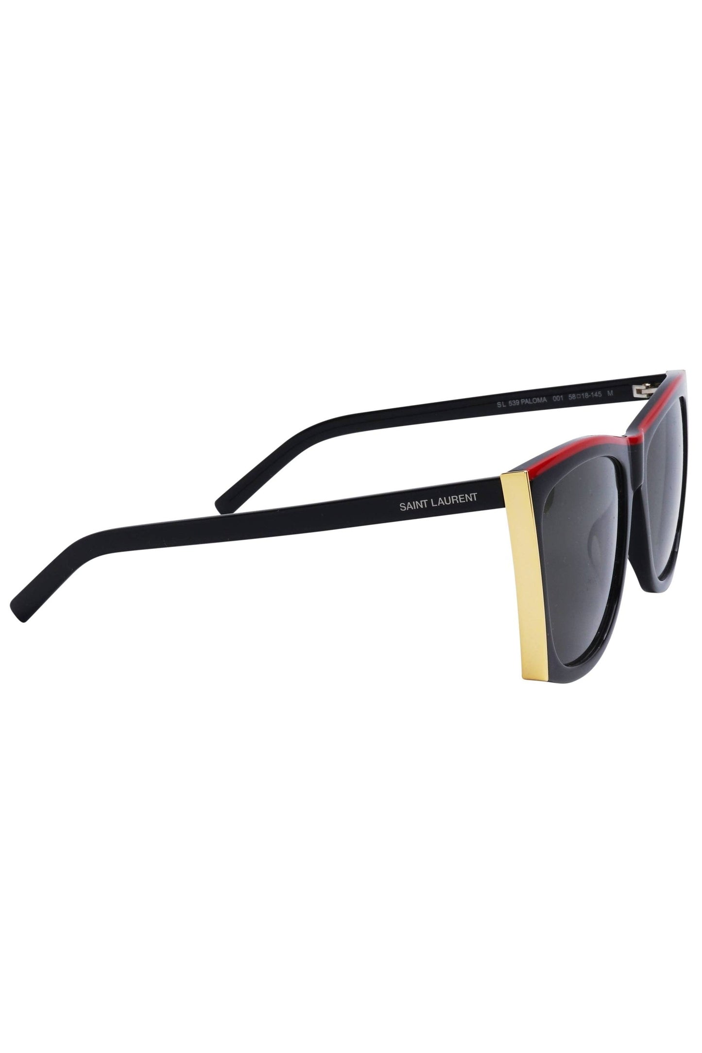 SAINT LAURENT-Cat Eye Tinted Sunglasses-BK/BK/GY