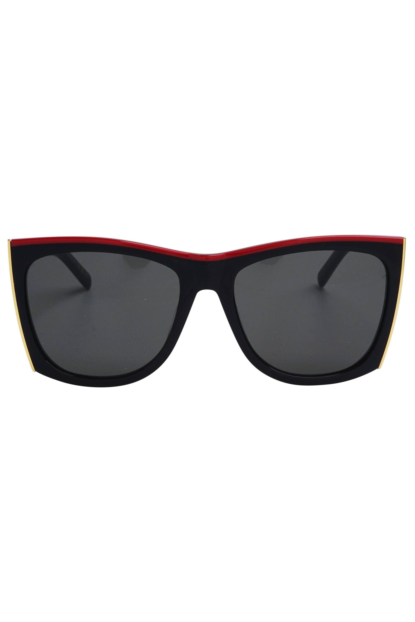 SAINT LAURENT-Cat Eye Tinted Sunglasses-BK/BK/GY