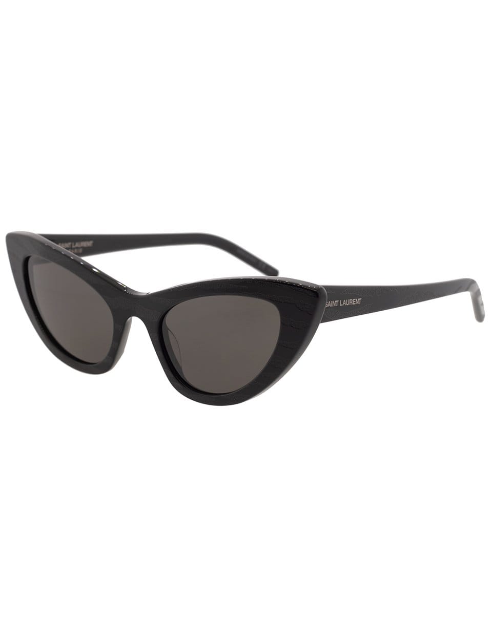 SAINT LAURENT-Lily Black Cat-Eye Sunglasses-BLACK