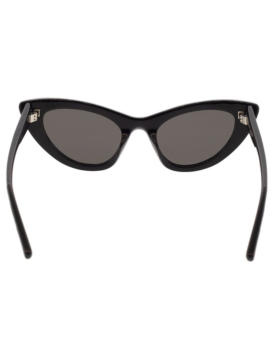 SAINT LAURENT-Lily Black Cat-Eye Sunglasses-BLACK