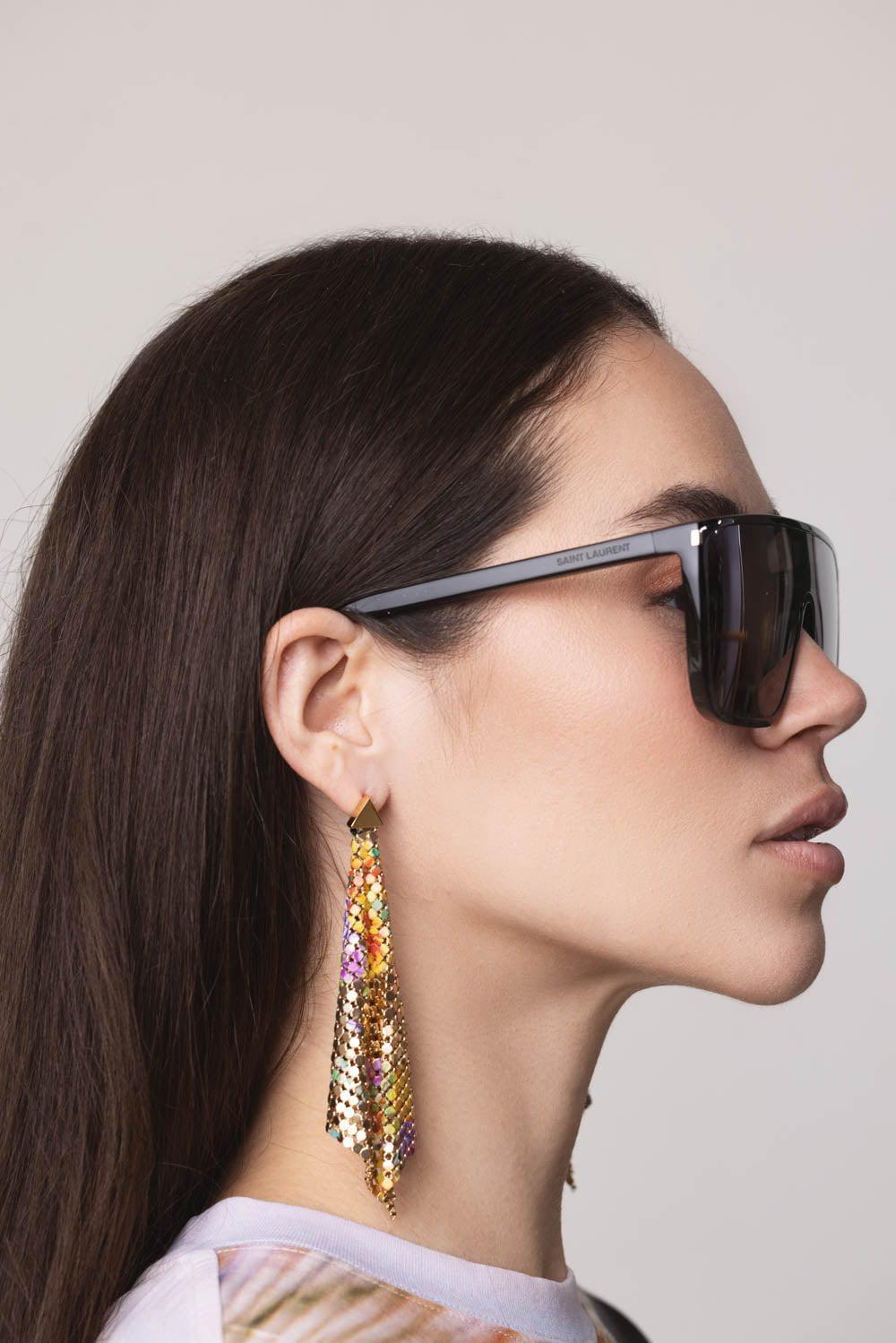 SAINT LAURENT-Mask Ace Sunglasses-BLK