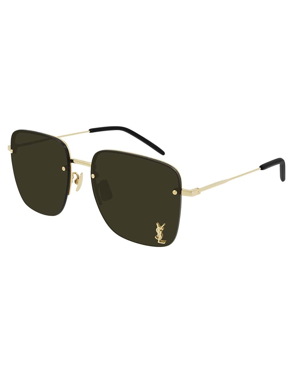 SAINT LAURENT-Metal 58 Sunglasses-GLD/SILV