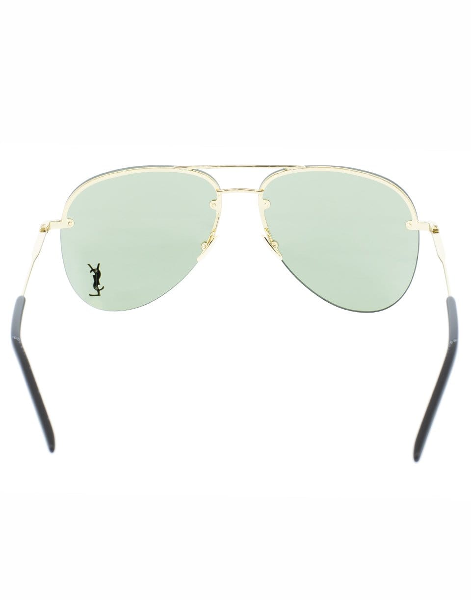 SAINT LAURENT-Classic 11 Gold Aviator Sunglasses-GOLD