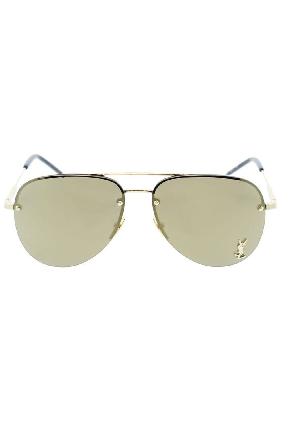 ?YSL NEW Yellow Aviator Sunglasses SAINT LAURENT 59mm Aviator Sunglasses Yellow/Brown New With  main image 4
