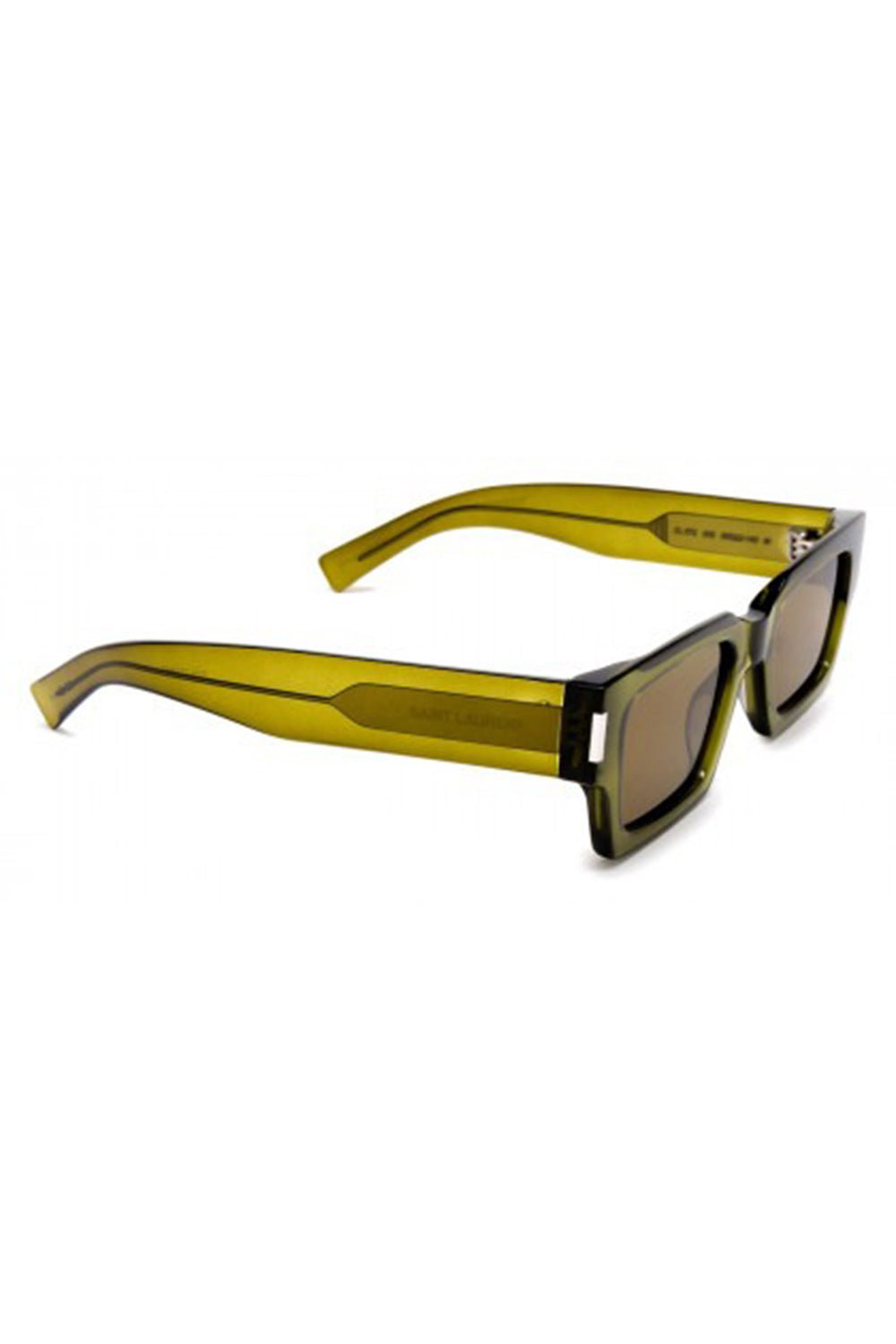 SAINT LAURENT-Rectangular Sunglasses - Green-GR/GR/BR